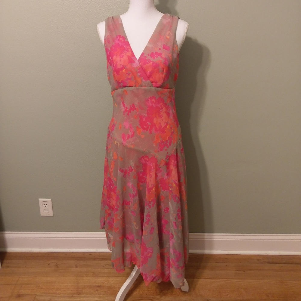 Rabbit Rabbit Rabbit Design Pink Floral Dress